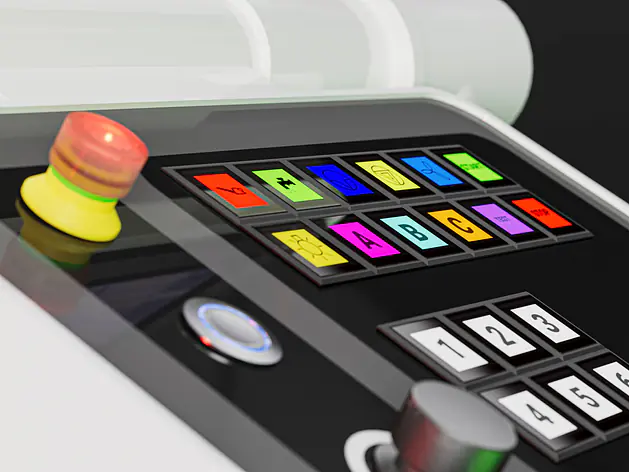 Flexible Drucktaste durch integriertes Display