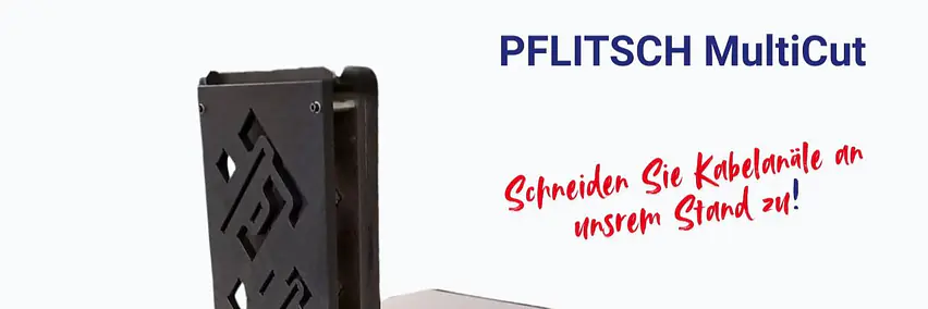 Kabelkanäle zuschneiden mit MultiCut Schneidmaschine von PFLITSCH