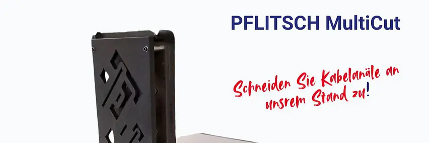 Kabelkanäle zuschneiden mit MultiCut Schneidmaschine von PFLITSCH