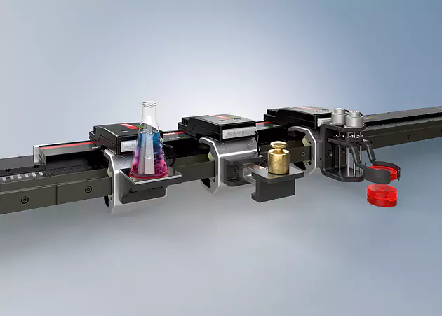 Transportsystem XTS mit innovativer
 No Cable Technology (NCT)